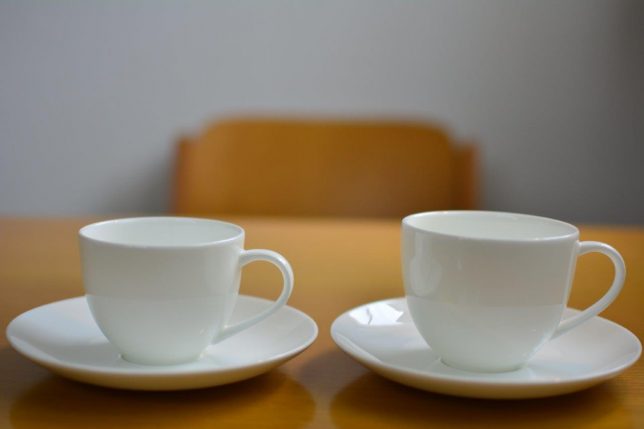 レア 廃盤品 入手困難 柳宗理 ボーンチャイナ 紅茶カップ 2客セット ティーカップソーサー コーヒーカップ SORI YANAGI （お得な